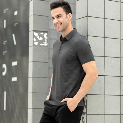 Comfort Textured Stretch Polo Shirt