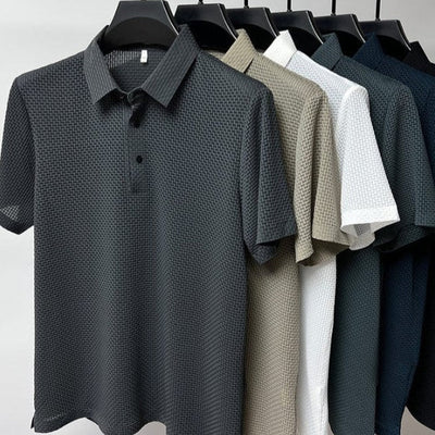 Comfort Textured Stretch Polo Shirt