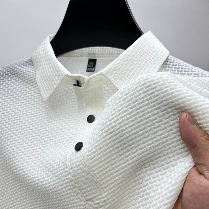 Comfort Textured Stretch Polo Shirt