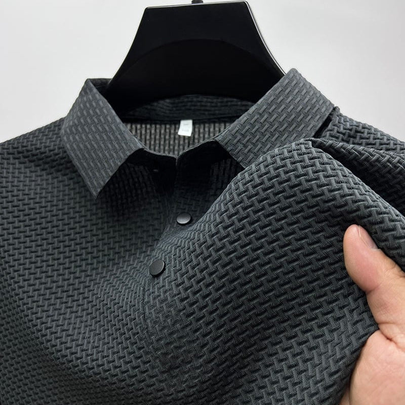 Comfort Textured Stretch Polo Shirt