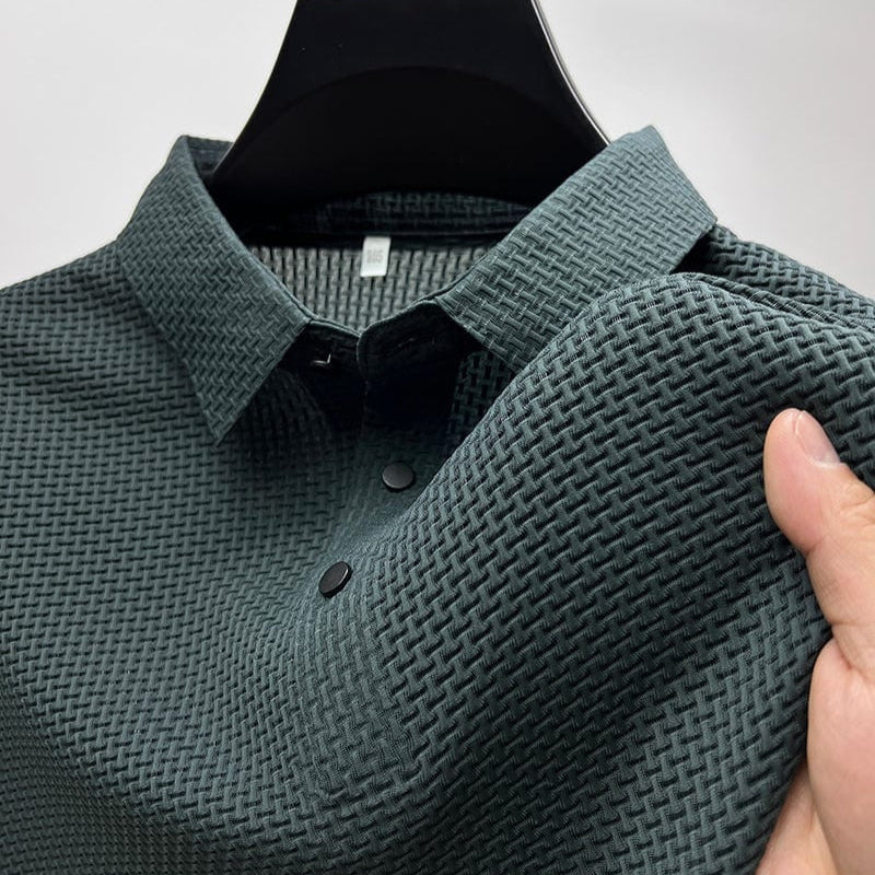 Comfort Textured Stretch Polo Shirt