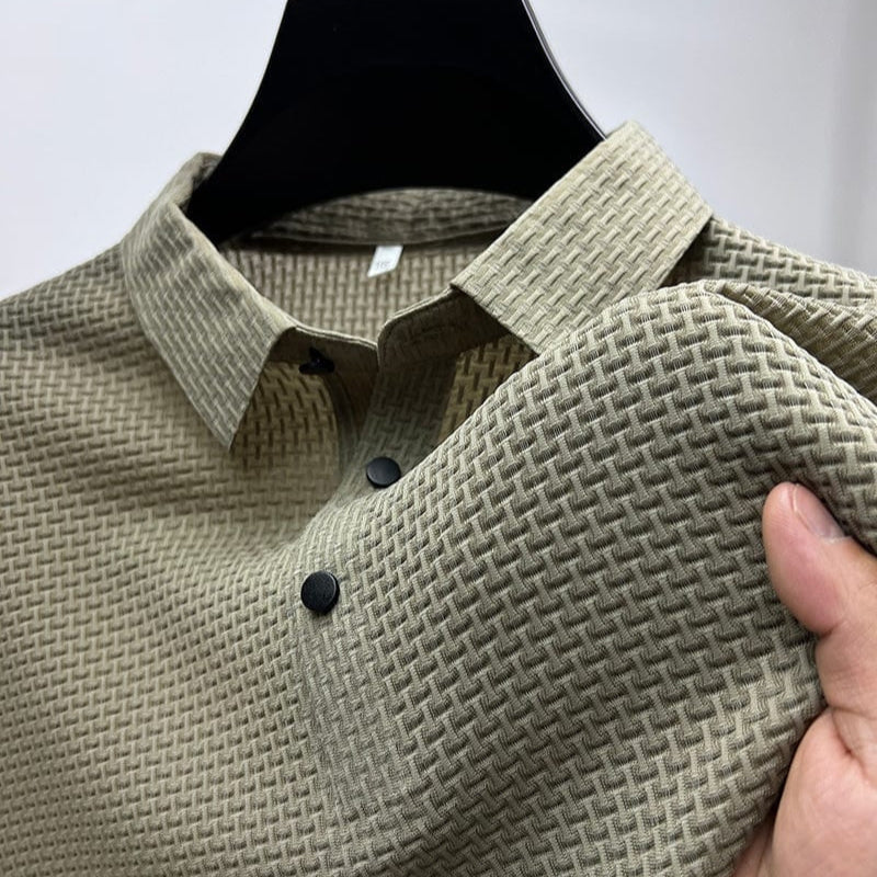 Comfort Textured Stretch Polo Shirt